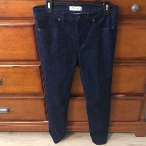 MADEWELL high rise skinny’s with black dots size 30